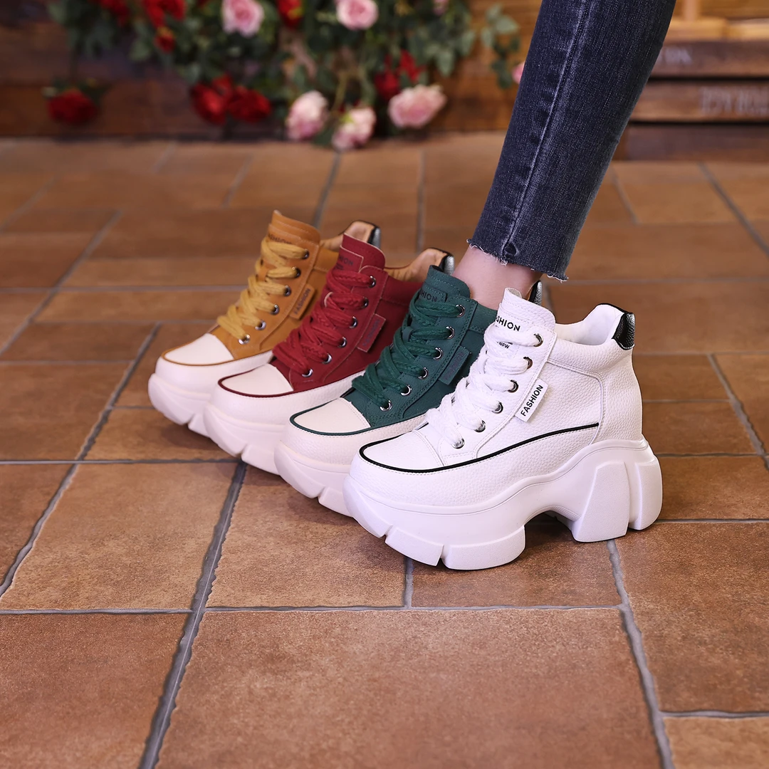 尚卡芙2025夏季时尚透气内厚底增高9cm个性休闲鞋短靴777-26