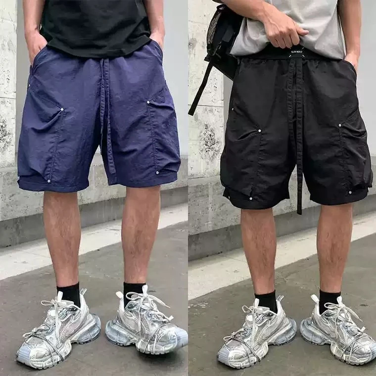 【潮牌】高级感夏季速干短裤男士帅气沙滩裤休闲直筒百搭五分裤