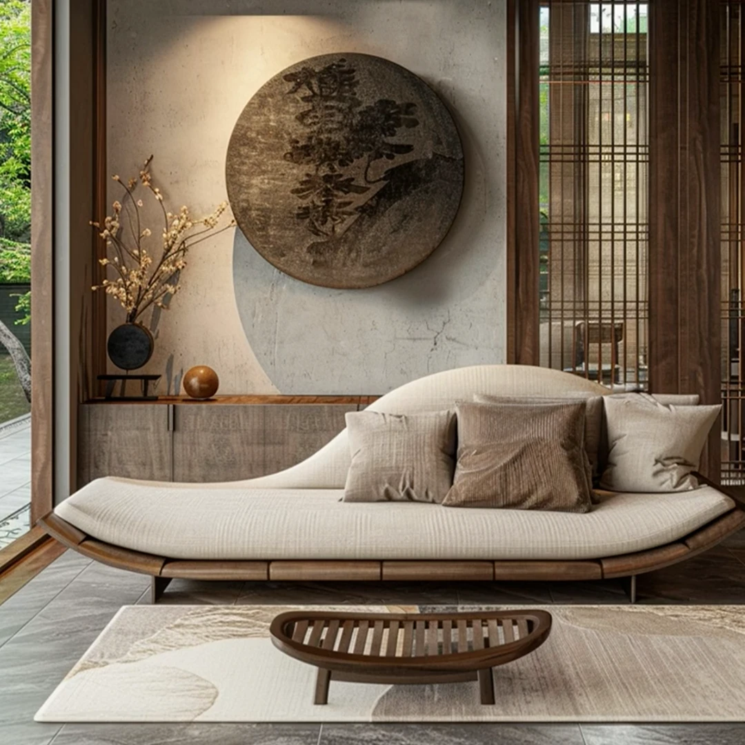 北美黑胡桃白蜡木贵妃榻客厅酒店民宿沙发床办公室新中式禅意榻床