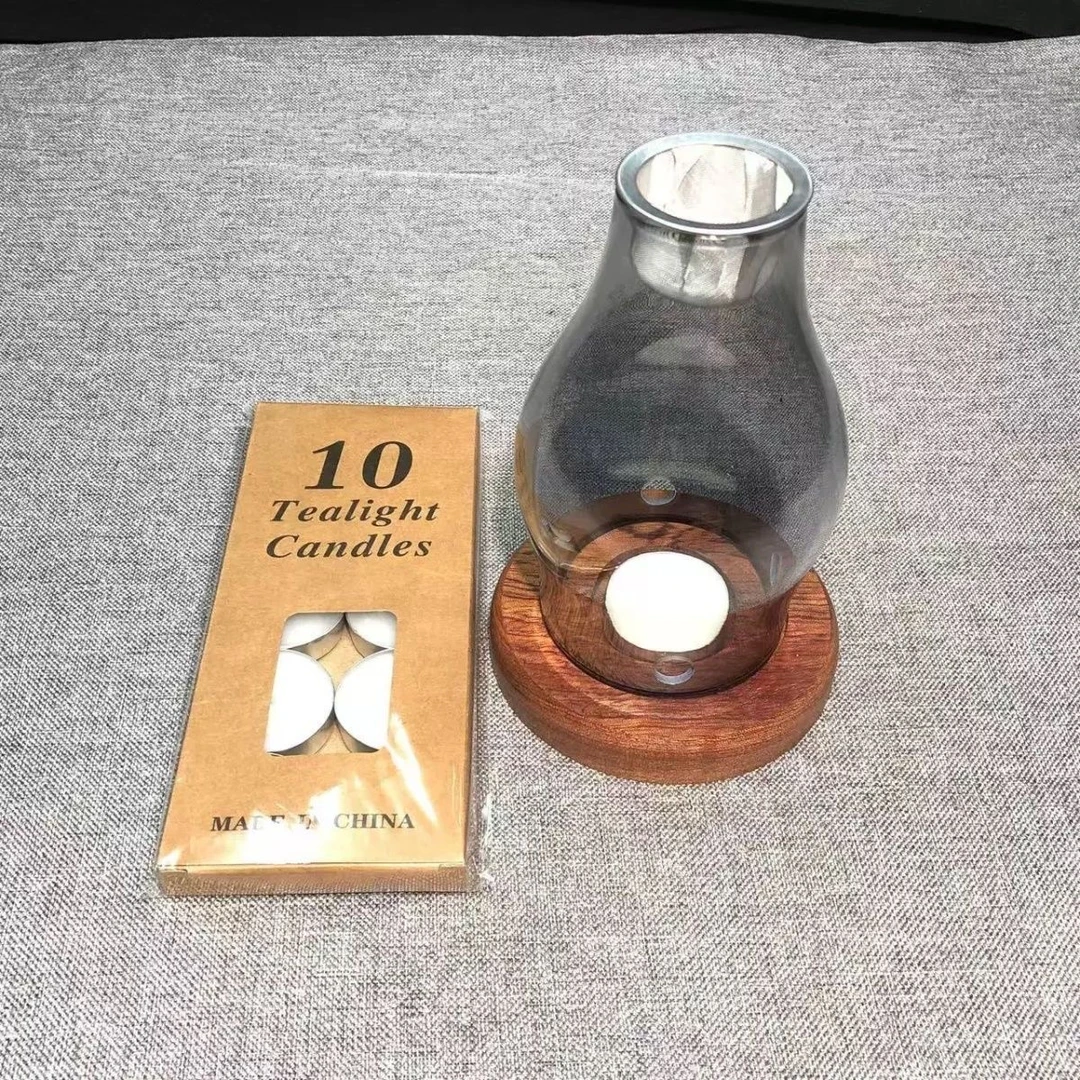 沉香香薰炉家用室内沉香香薰灯卧室隔火熏香炉蜡烛灯古风玻璃烛台