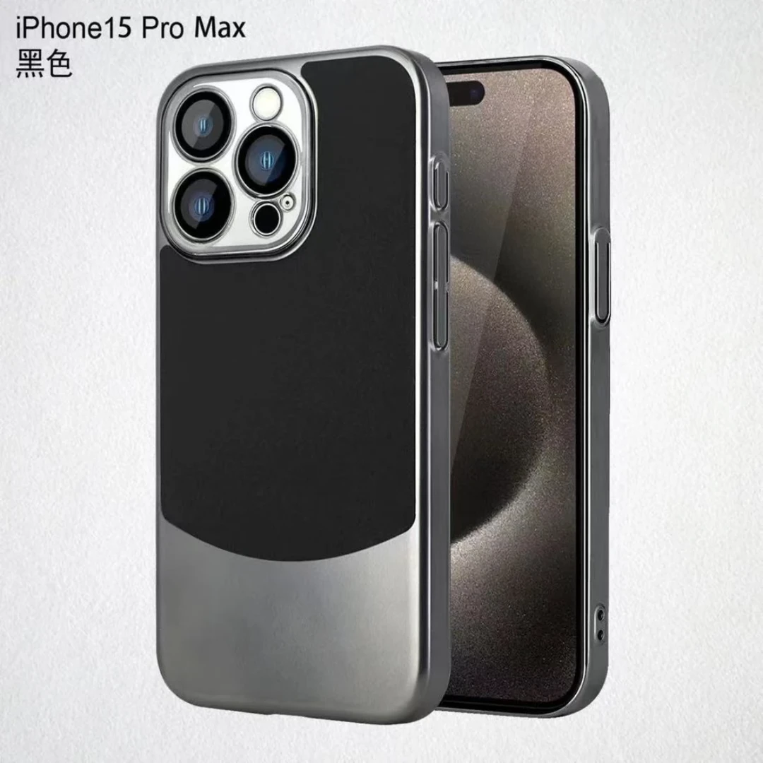 苹果15/14/13自带镜头膜高端钛金漆磁吸壳iphone15promax手机壳