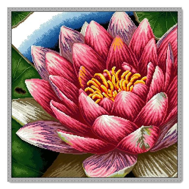 莲花精准印花十字绣生态棉绣线中格三股线绣