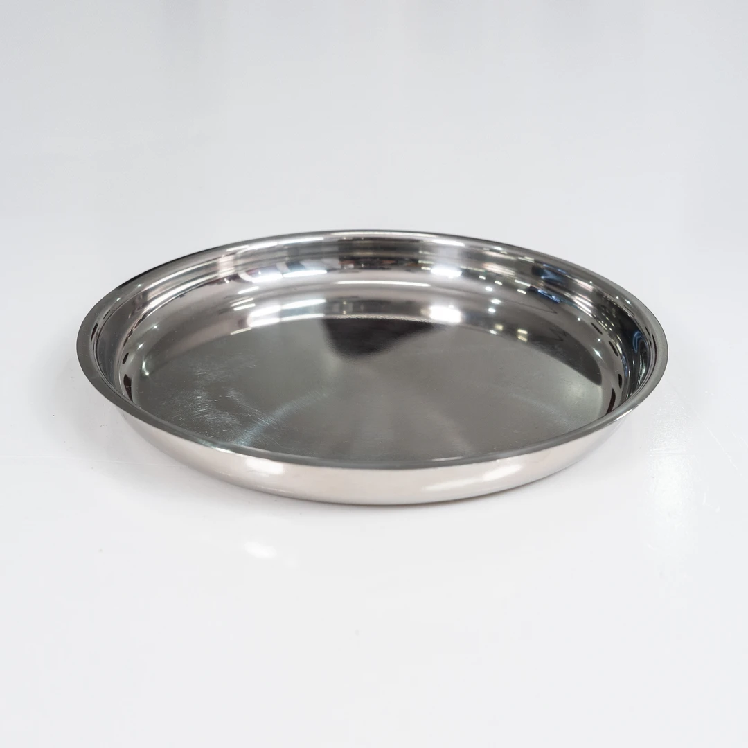 升级加厚304不锈钢碟子18cm菜盘家用厨房碟凉皮盘烧烤盘