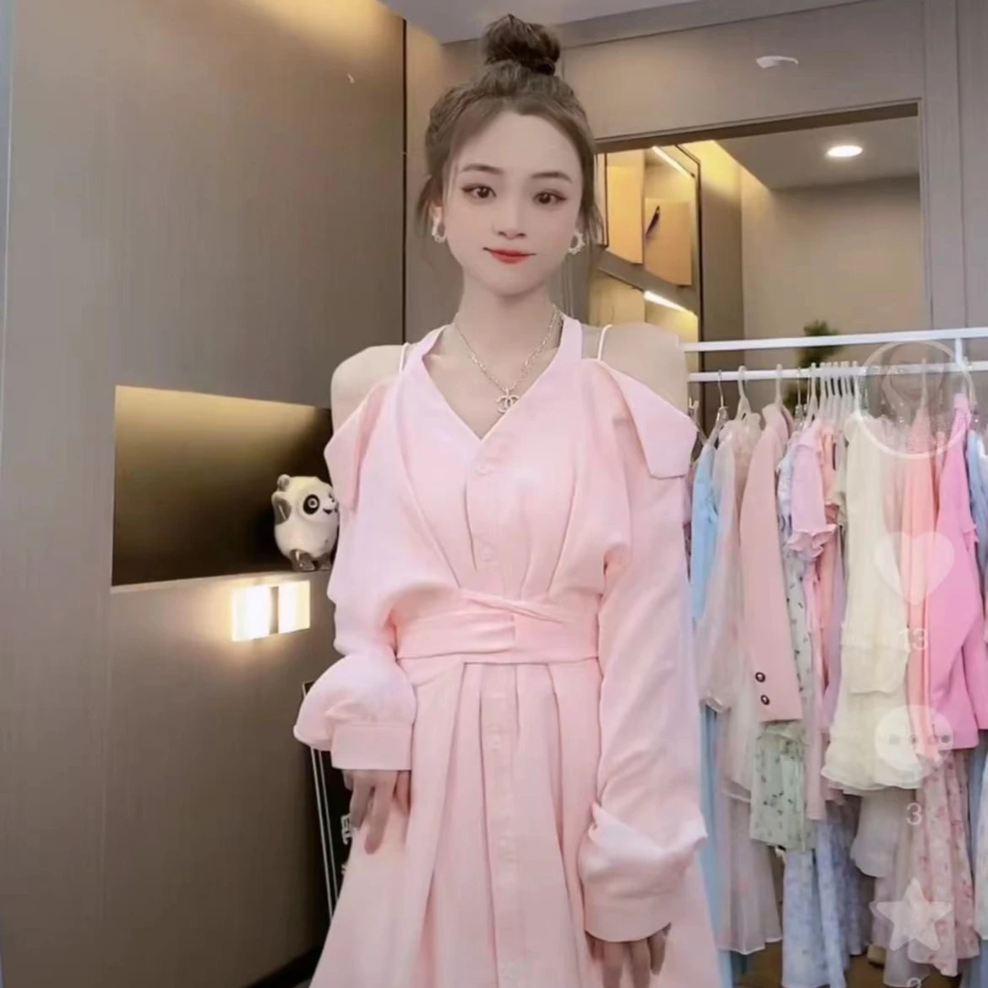 【秀宝女装】【小妖精】甜美风衬衫（衬衫+短裤）XB9178