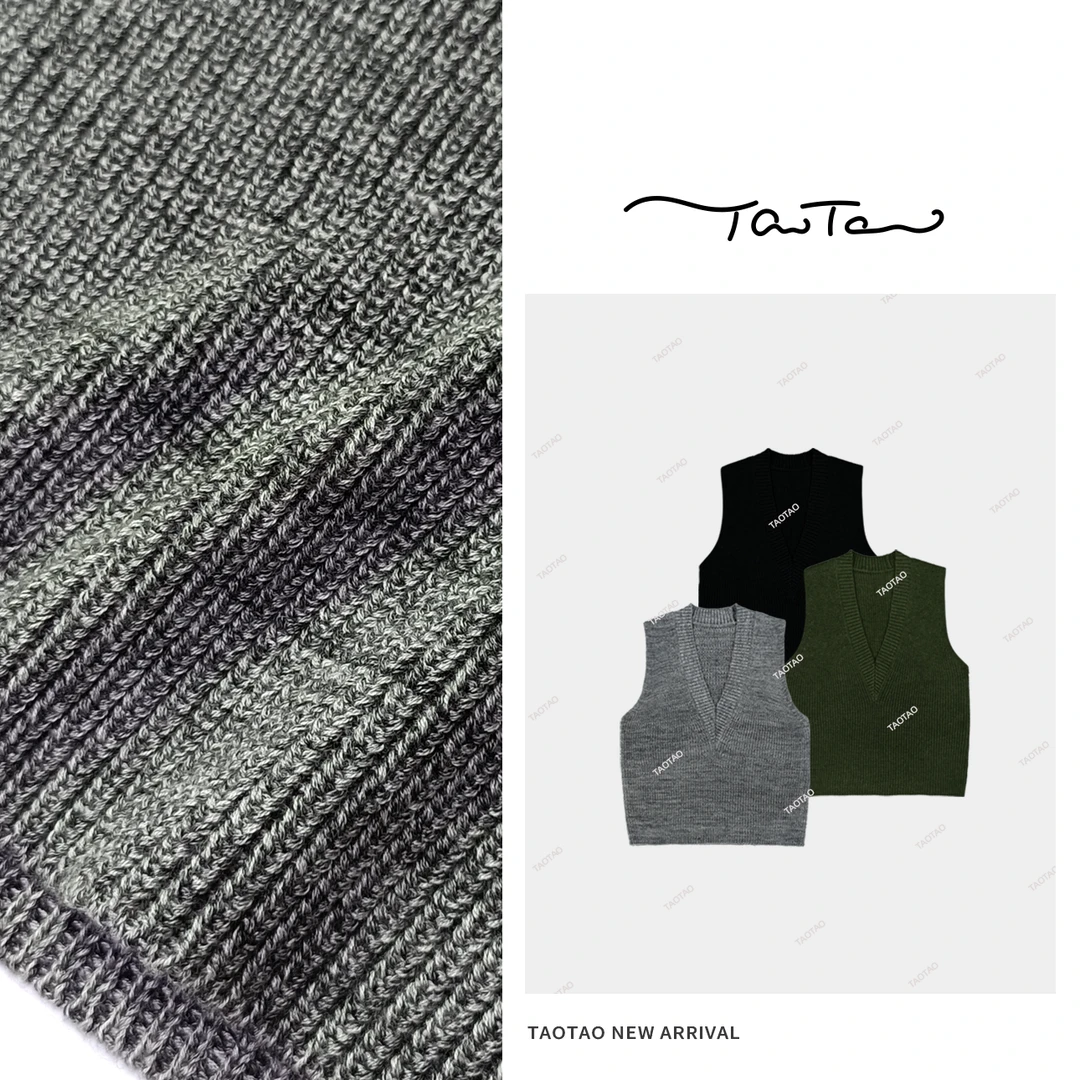 桃桃家-【穿上气质狂加分】V领休闲马甲坎肩女秋冬叠搭毛针织衫697