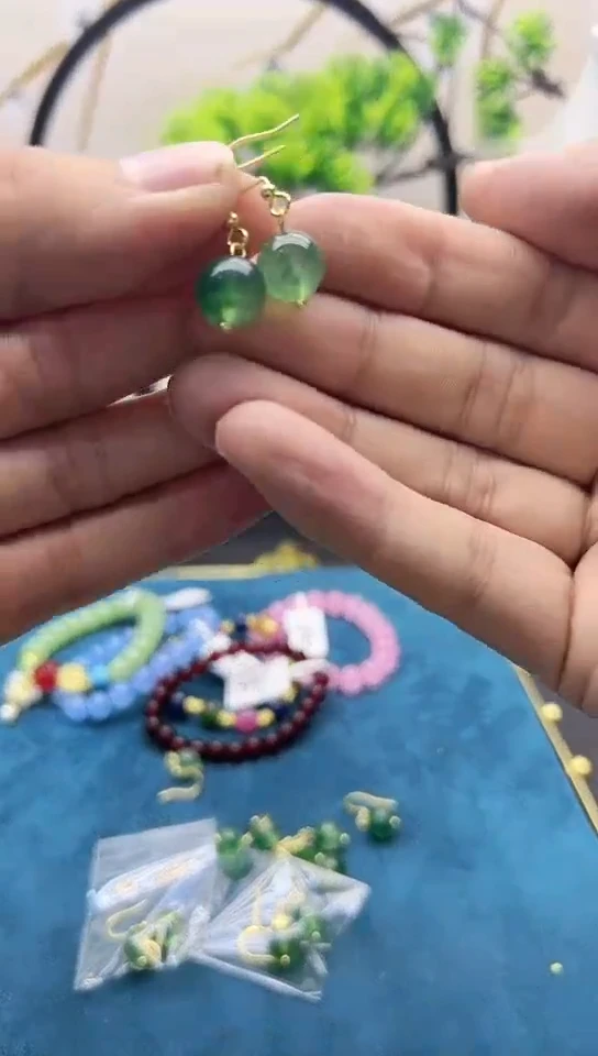 【闪购商品】翡翠耳饰14K金镶嵌E49
