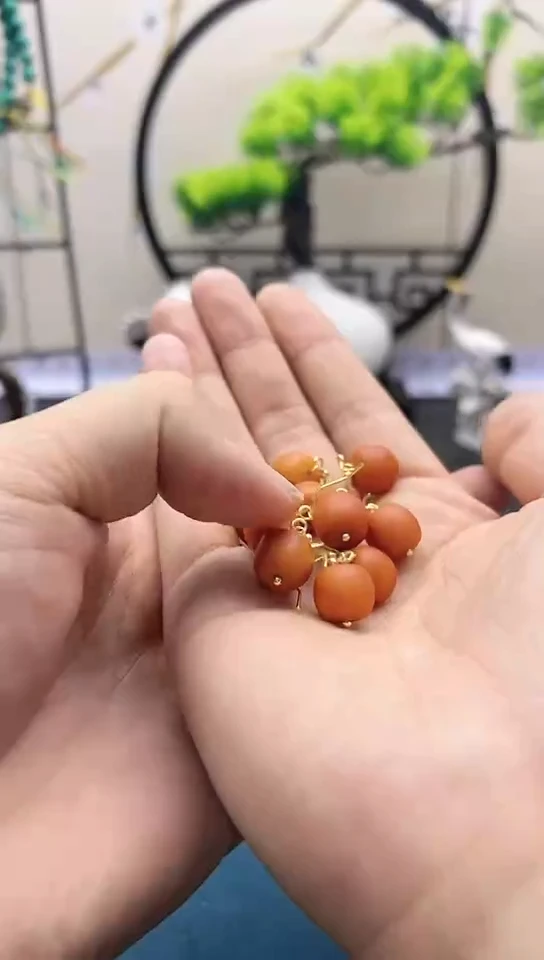 【闪购商品】蜜蜡耳饰14K金镶嵌E26