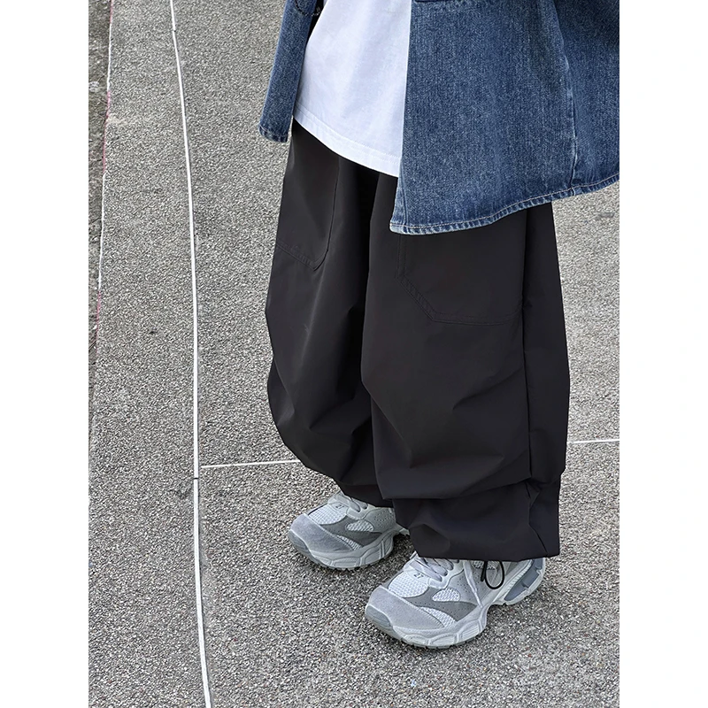 【清仓】略略童装男孩儿童春秋款直筒宽松设计感防风裤子241KZ097