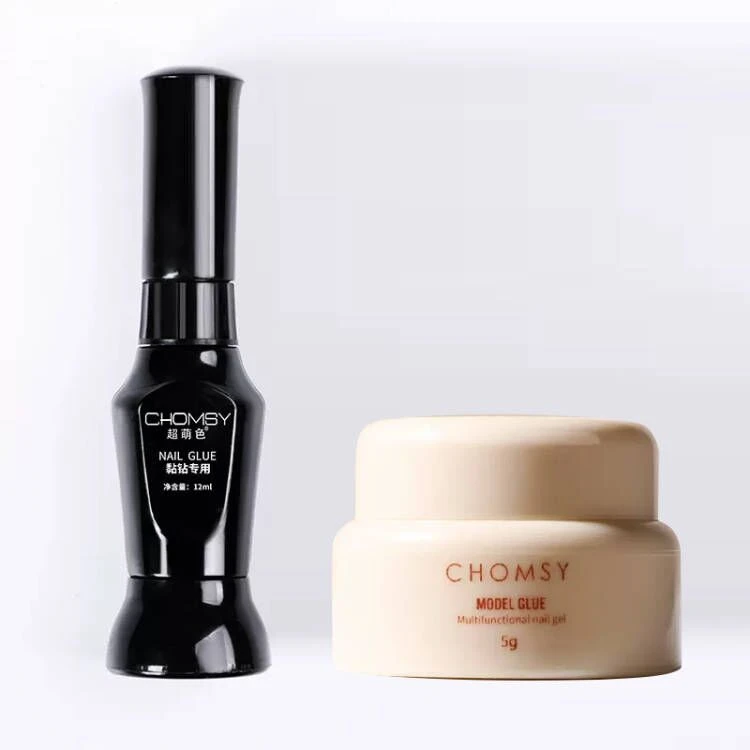 瑶瑶美甲工具免洗粘钻胶-米白瓶+粘钻填缝胶美甲专用神器超牢固