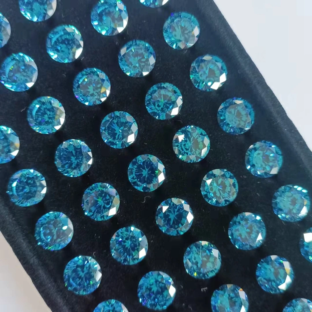 美甲钻饰品九心一花锆石圆尖二克拉《8*8mm》精工高品ZL242