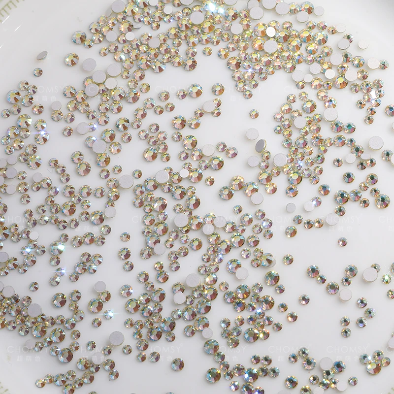 正品捷克宝仕奥莎美饰玛水晶 平底《1.8--3.2mm》圆形淡黄闪烁50颗