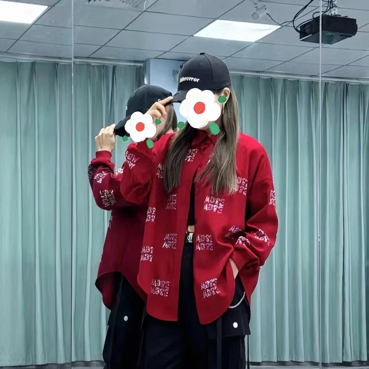 127精梳斜纹条绒棉 A钻闪亮 潮流休闲运动风男女同款外套