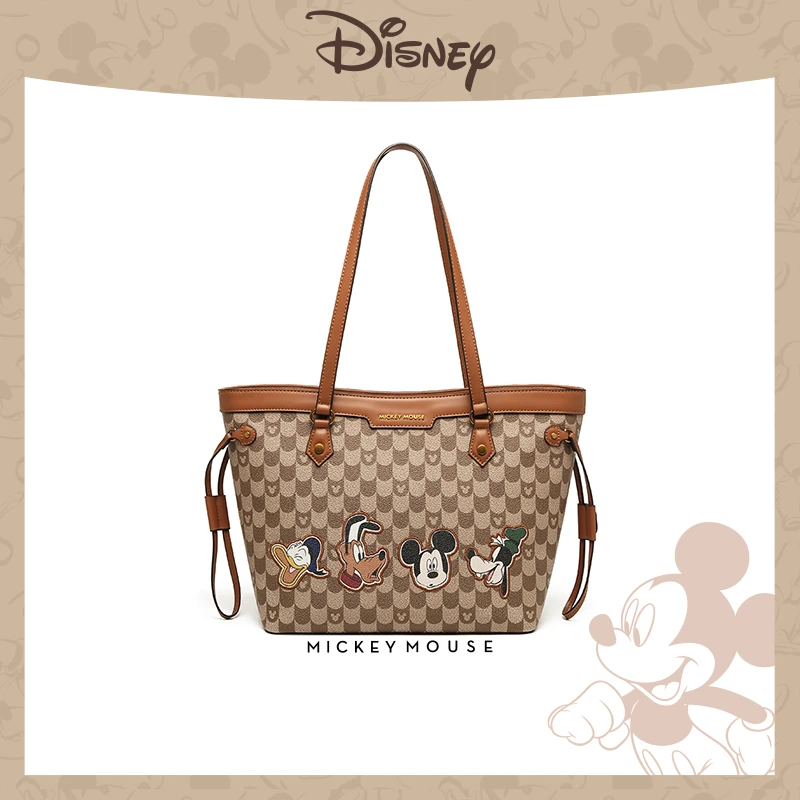 Disney/迪士尼米奇印花通勤轻奢时尚百搭小众老花包A