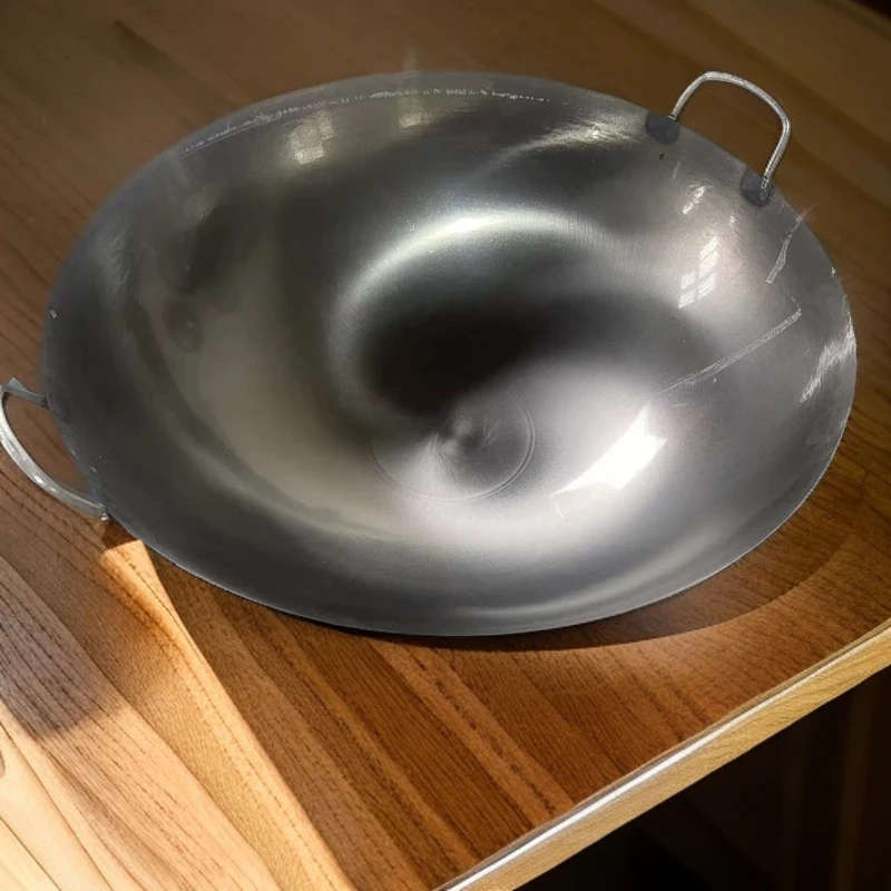 60-1.4米加厚家用商用大铁锅、炒锅、炖锅、烧水锅、粗耳锅、底部加厚
