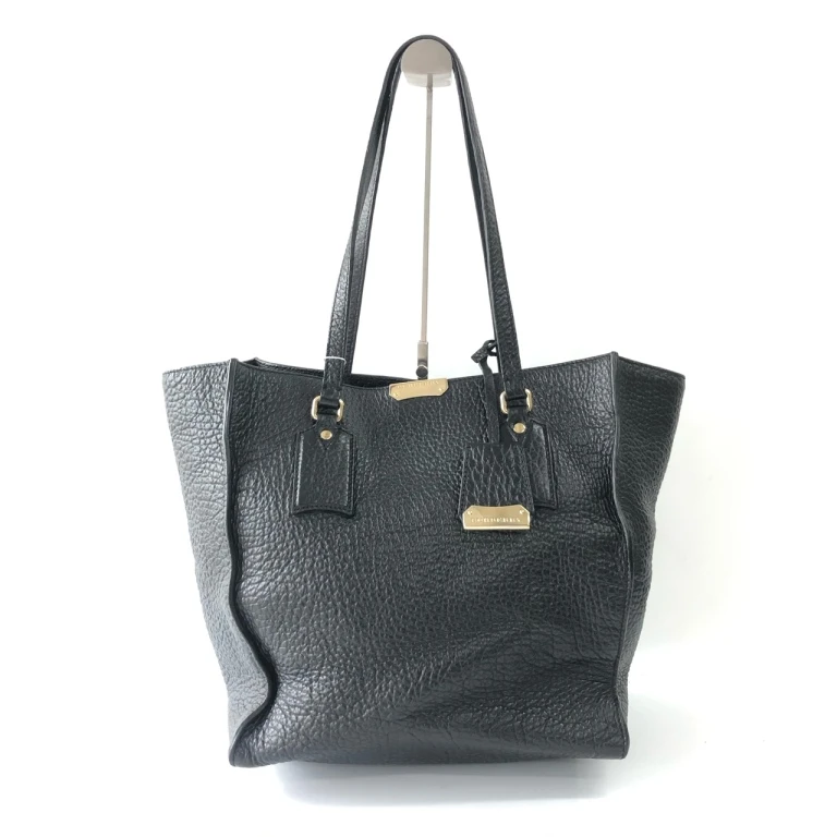 95新 BURBERRY/博柏利 安洁利知之 巴宝莉黑色手提包 409095H