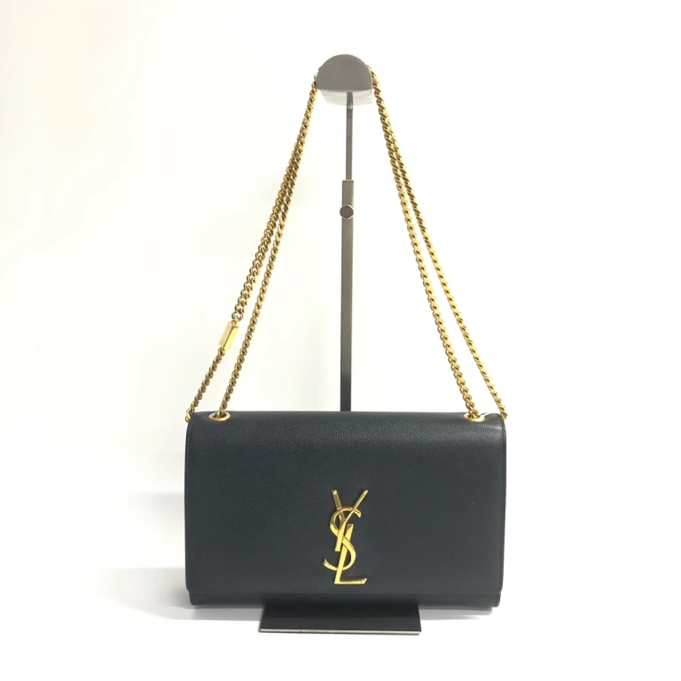 95新 YSL/圣罗兰 安洁利知之 YSL黑金Kate链条包 410110