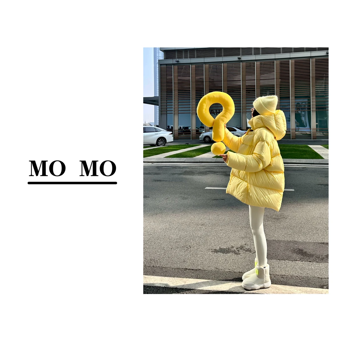 MOMO  【起司羽绒服】  冬季新款轻薄泡芙连帽羽绒服百搭简约设计款