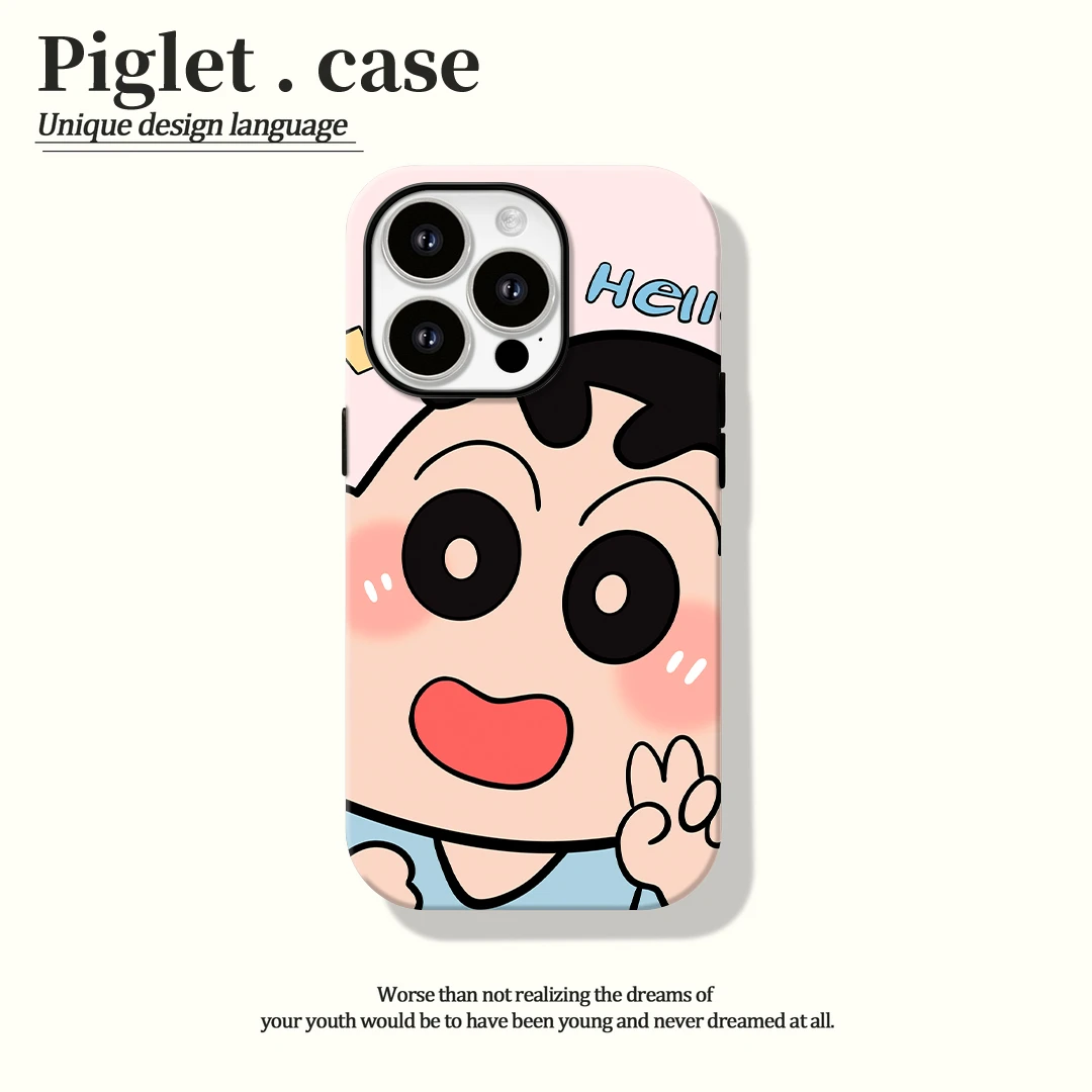 适用苹果16手机壳hello小新iphone15可爱软壳13/14全包趣味卡通xr