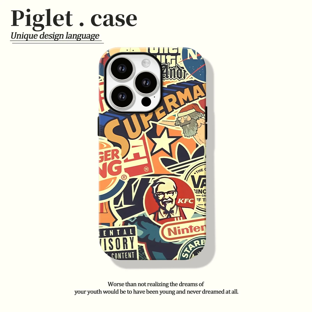 适用苹果15手机壳潮牌合集iphone14可爱软壳11/12/13全包创意卡通