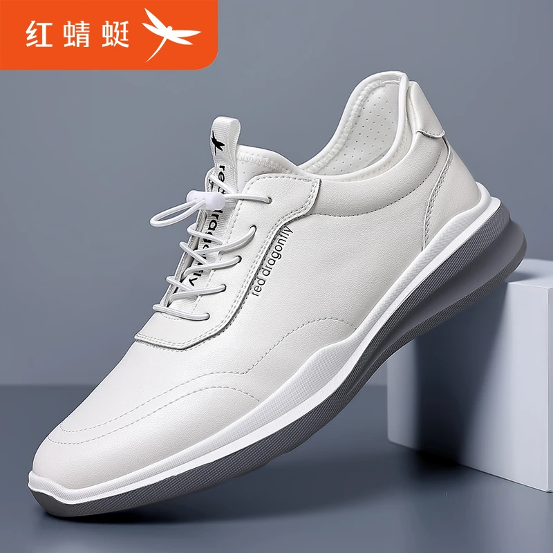 红蜻蜓男鞋秋季透气时尚男士运动休闲鞋软底韩版潮鞋小白鞋3026