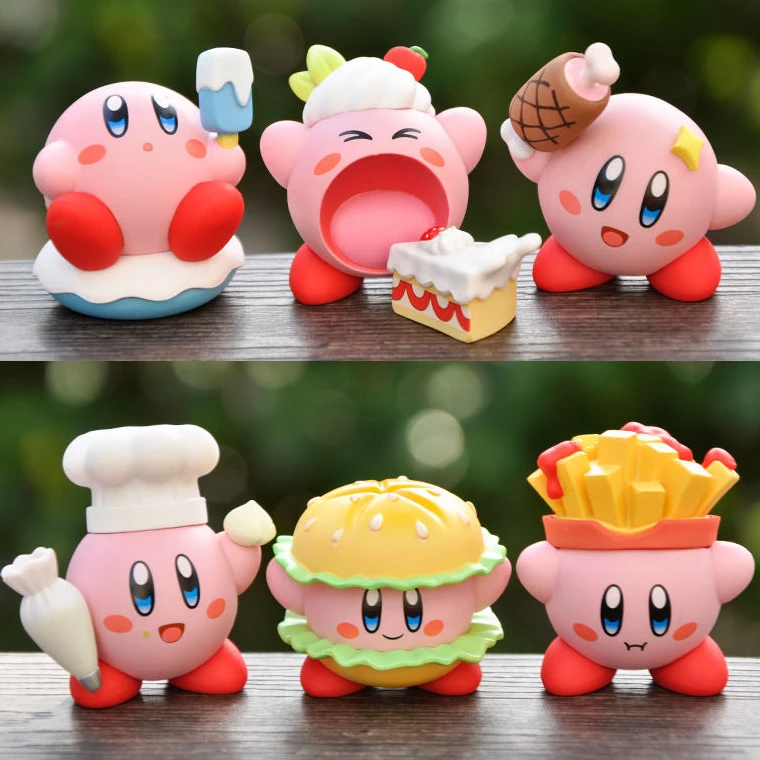 美食星之卡比系列车载摆件车内装饰可爱卡通蛋糕模型装饰手办娃娃
