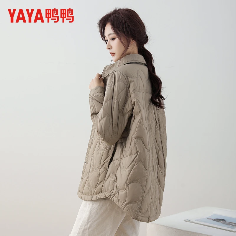 鸭鸭轻薄羽绒服女2025冬季新品丫丫时尚短款休闲百搭鸭绒保暖外套