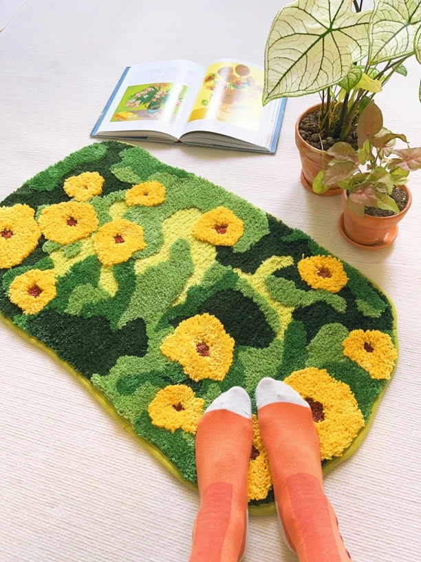 【黄花】卫生间苔藓吸水门脚垫门口浴室防滑垫地垫进门洗手间地毯