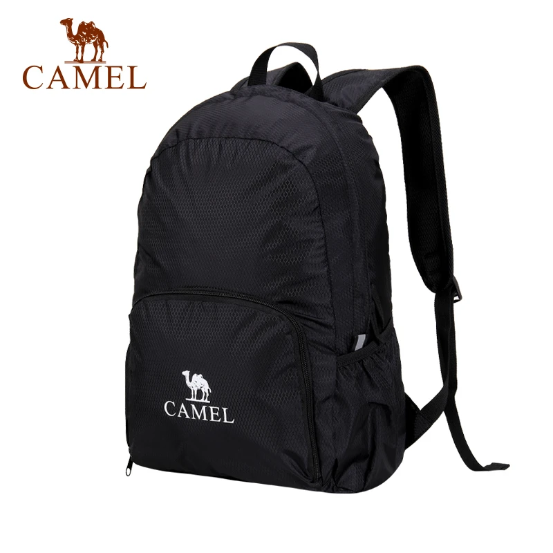 骆驼户外双肩包超轻双肩背包运动休闲登山包防泼水耐磨款折叠背包