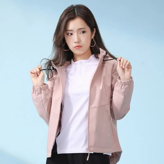骆驼运动服外套女士2024春款连帽拉链风衣夹克上衣女J0W1YN123