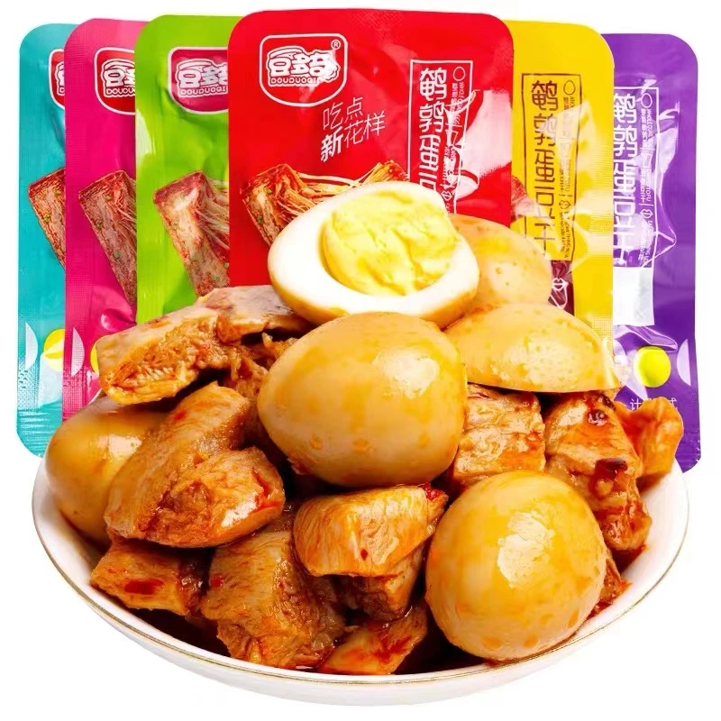 【发十包】豆多奇鹌鹑蛋豆腐干香辣麻辣烧烤味手撕素肉小包装