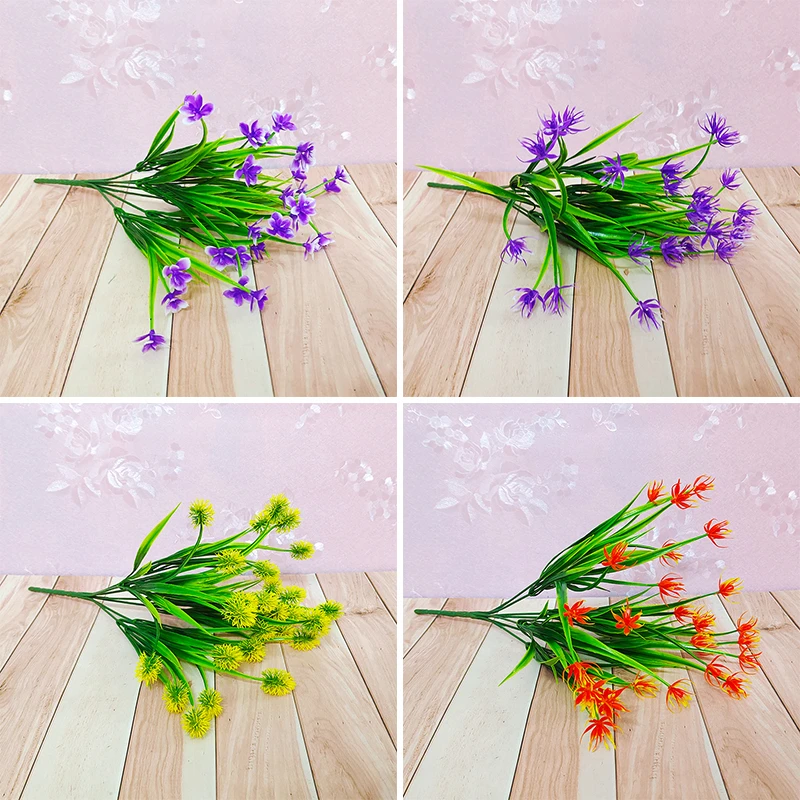 单只塑料仿真花摆放花插花干花客厅摆件家居装饰仿真绿植塑料花草