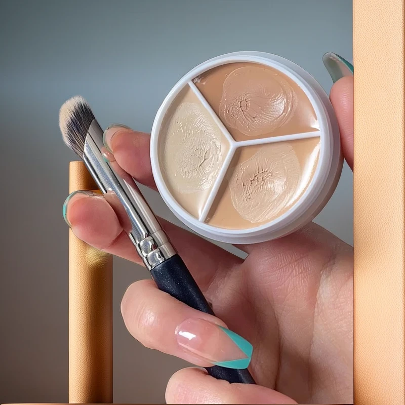 【福利特惠】三色遮瑕膏遮盖斑点脸部痘印纹身遮黑眼圈眼袋泪沟