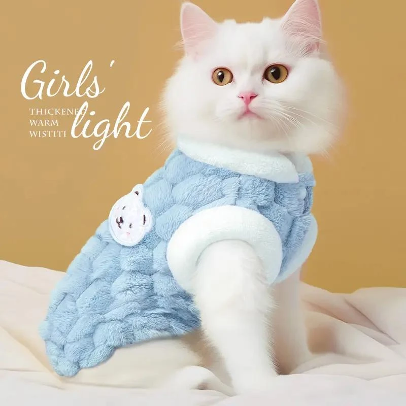 冬装可爱冬天棉衣猫咪衣服布偶德文蓝猫银渐层公主风马甲秋冬保暖