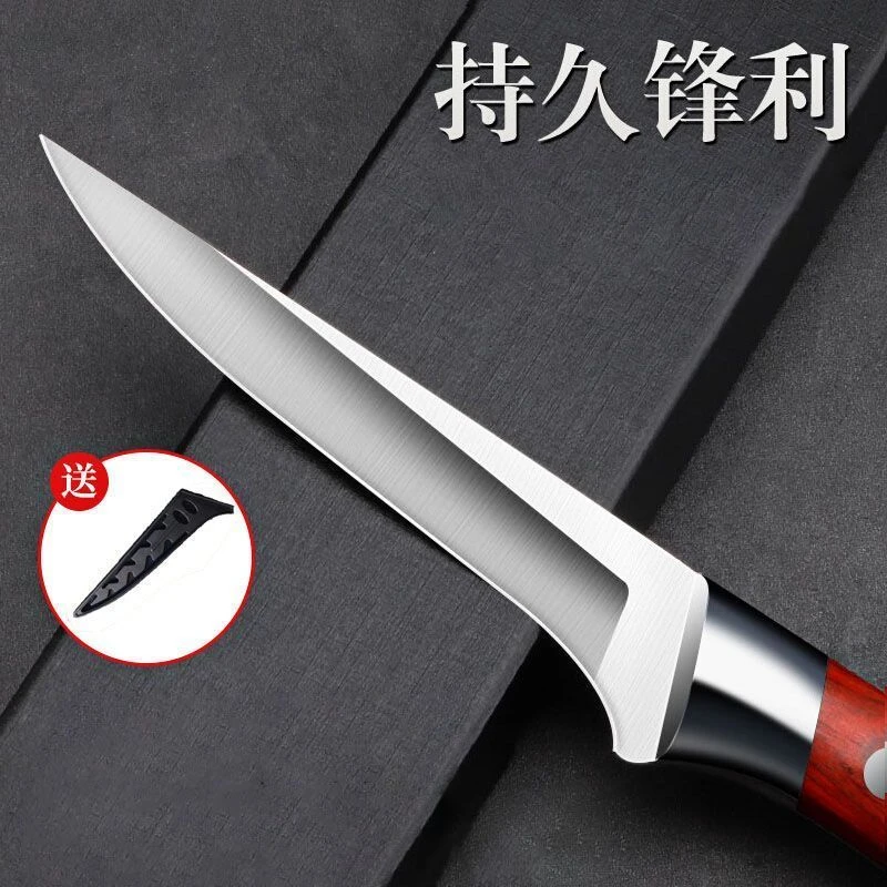 龙泉锻打仿红木柄剔骨刀屠夫剔肉杀猪猪肉切肉剃骨锋利分割杀猪刀