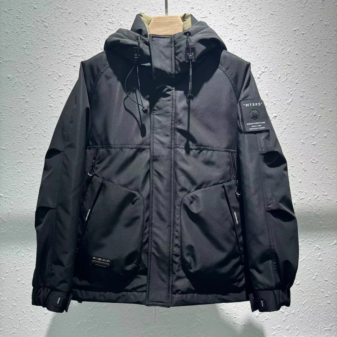 『光头臻选』2024*冬季男士新款户外防风御寒工装百搭连帽外套-6918