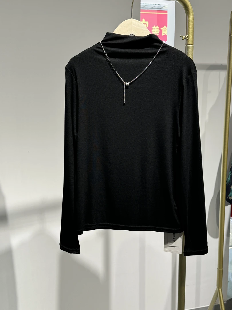 莫代尔中领长袖女装百搭