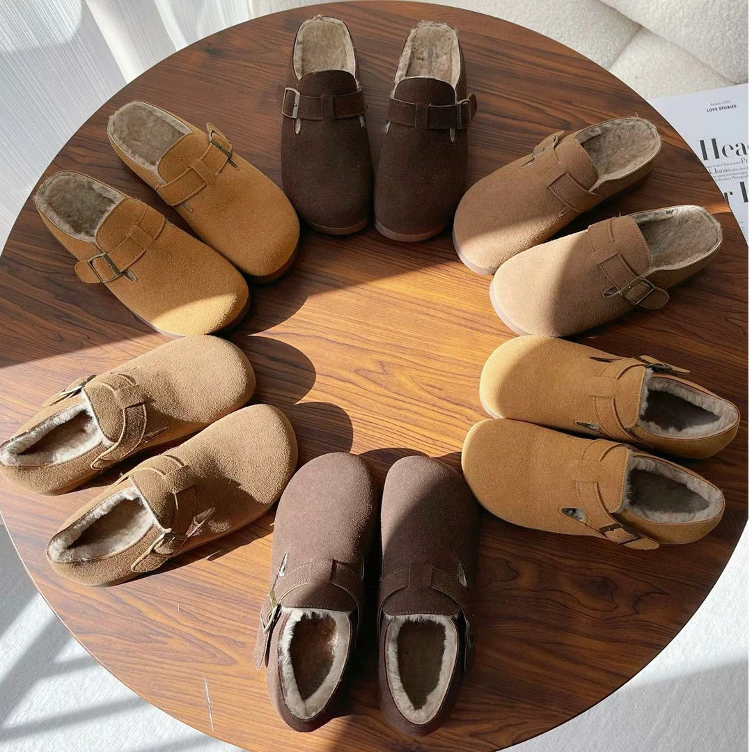 XGXC保暖一脚蹬勃肯女鞋加绒鞋