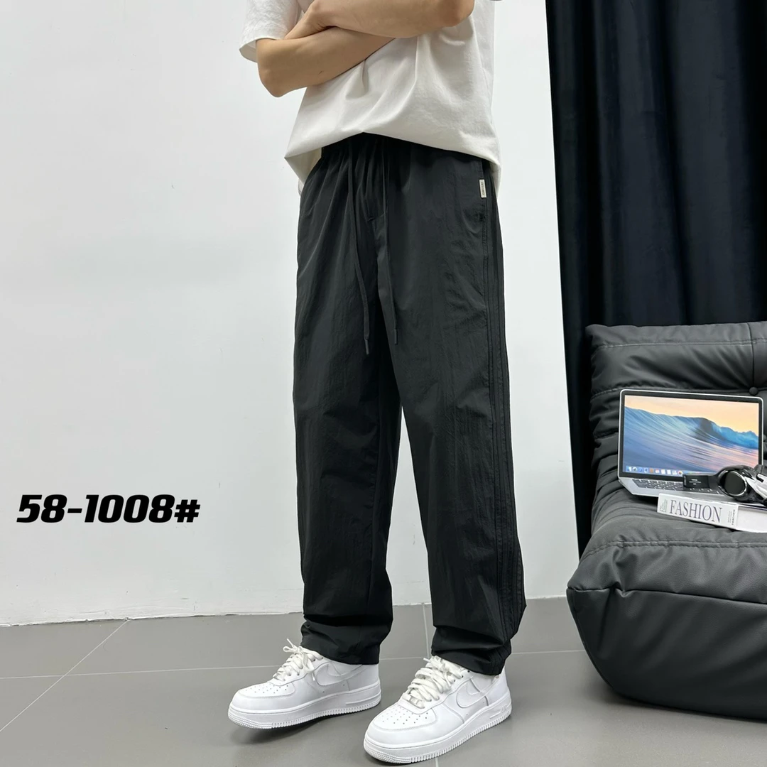 2024夏季超薄休闲裤男青年纯色百搭长裤户外运动裤1008#