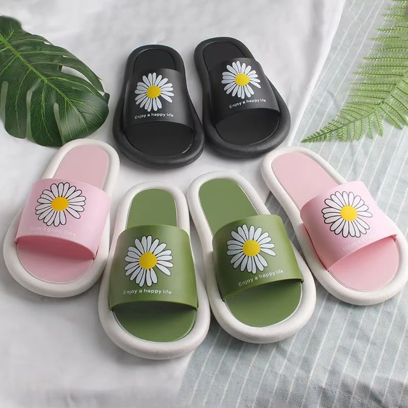 76小雏菊新款拖鞋女夏可爱卡通韩版居家情侣防滑洗澡家用凉拖鞋