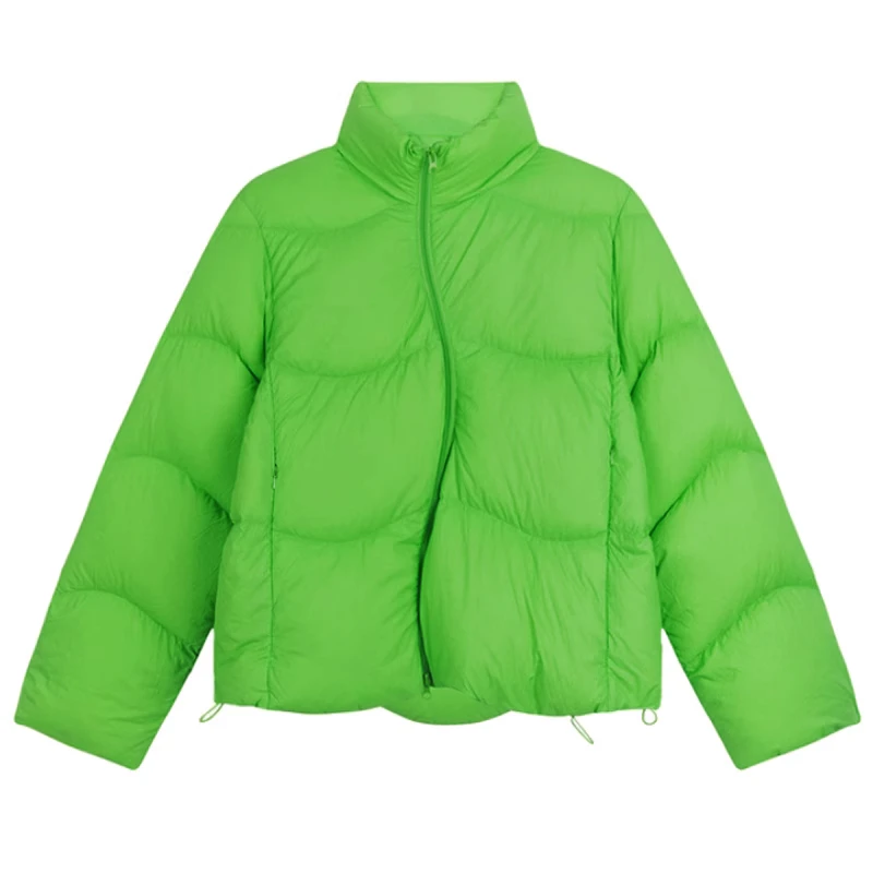 【绿扭扭】羽绒服冬季女2023新款韩系宽松连帽白鸭绒加厚外套.Y4762