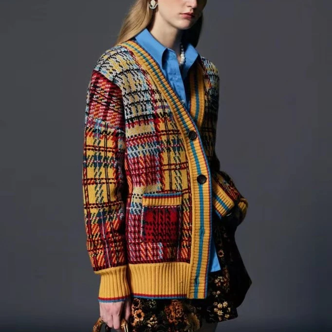 【梅花鹿】秋季新款高级感上衣刺绣针织开衫女时尚外套.K31012b