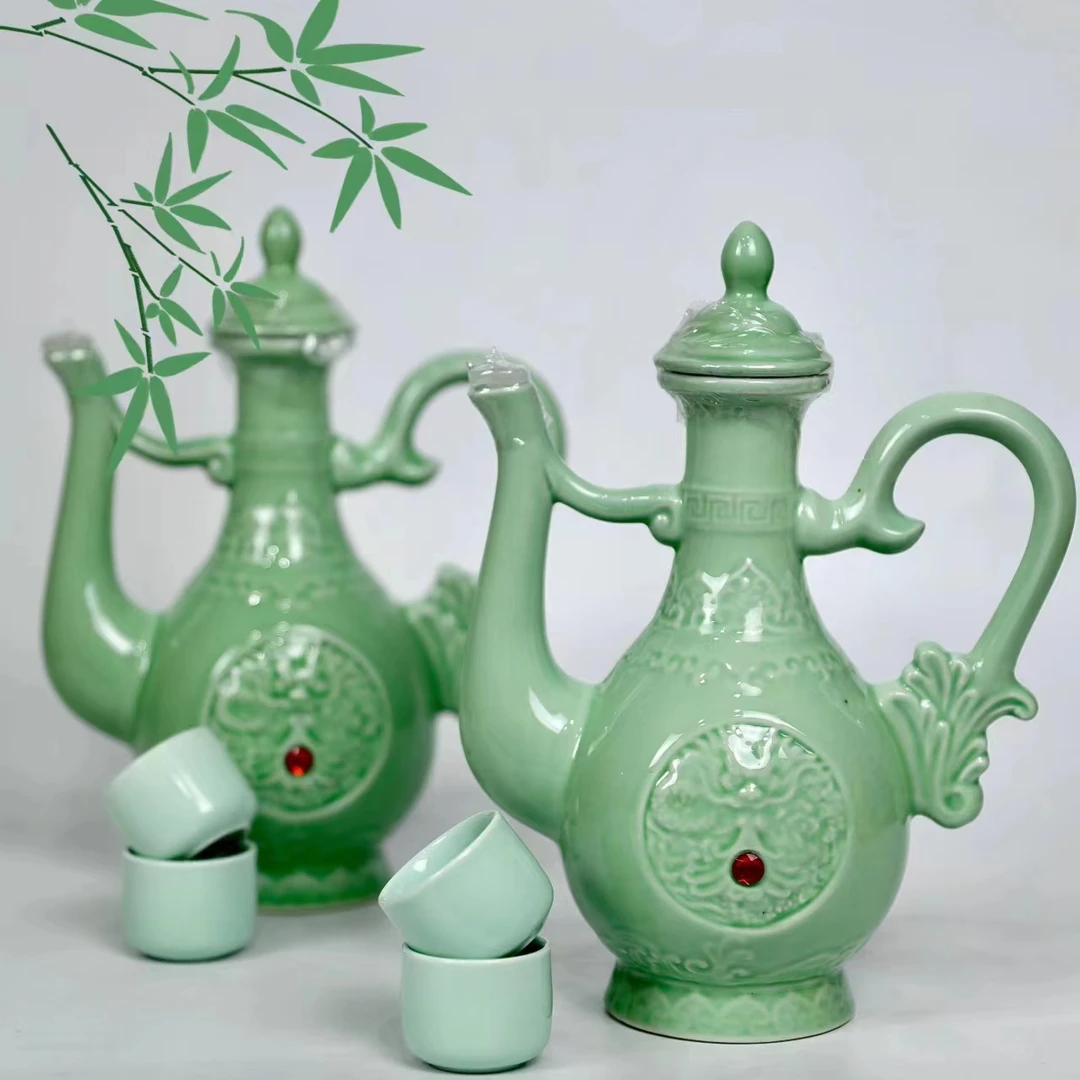 兴盛长兴盛长青瓷壶500ml*2 53度清香型白酒53度500ml
