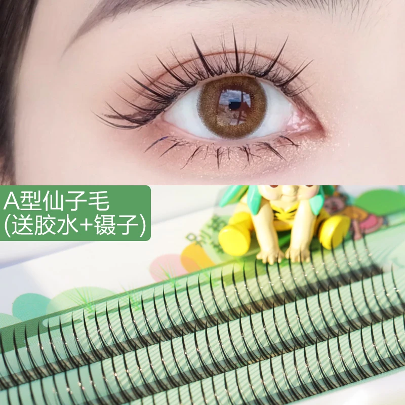 仙女款睫毛M型嫁接A型睫毛假睫毛朵毛自然仿真美睫仙子毛新手卷翘