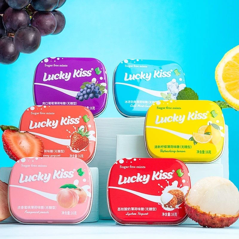 luckykiss接吻糖水果味含片薄荷糖零食糖果清凉润喉清新口气糖7味