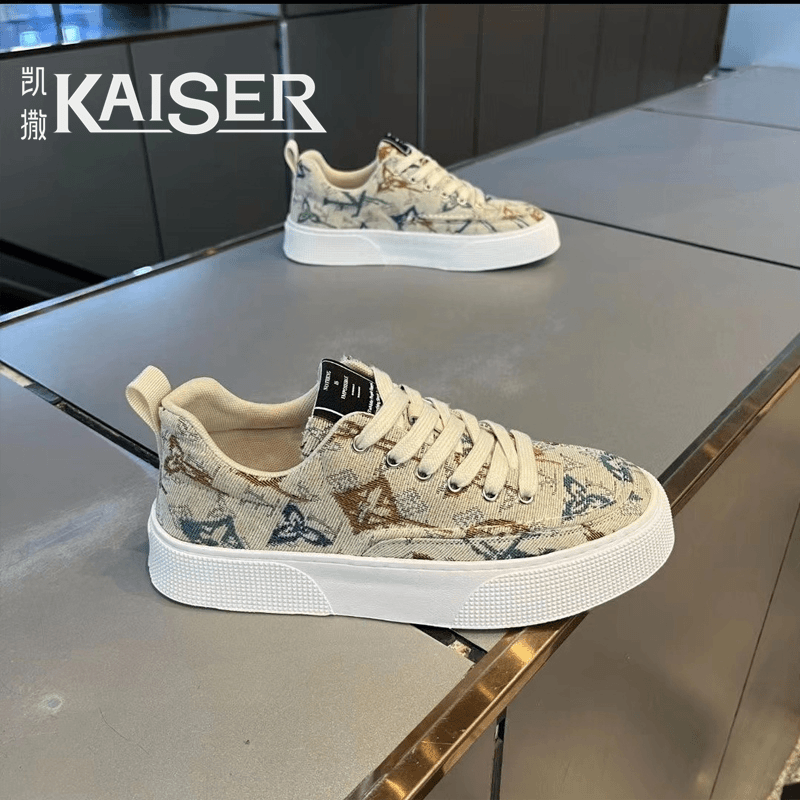 KAISER/凯撒正品男鞋网红百搭休闲帆布鞋轻便薄款透气男士平板鞋