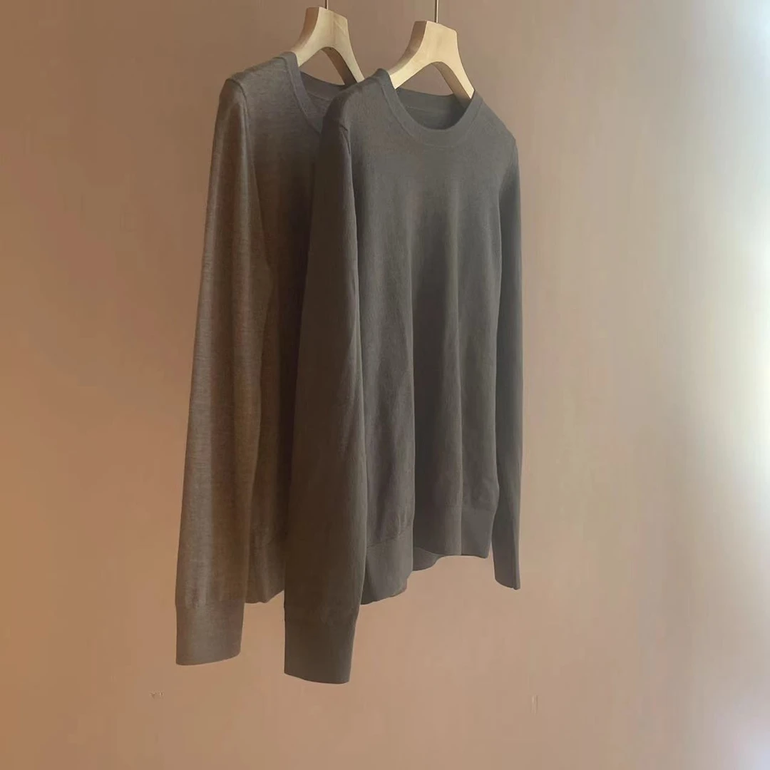 君怡【女士新款圆领精仿打底】100山羊绒