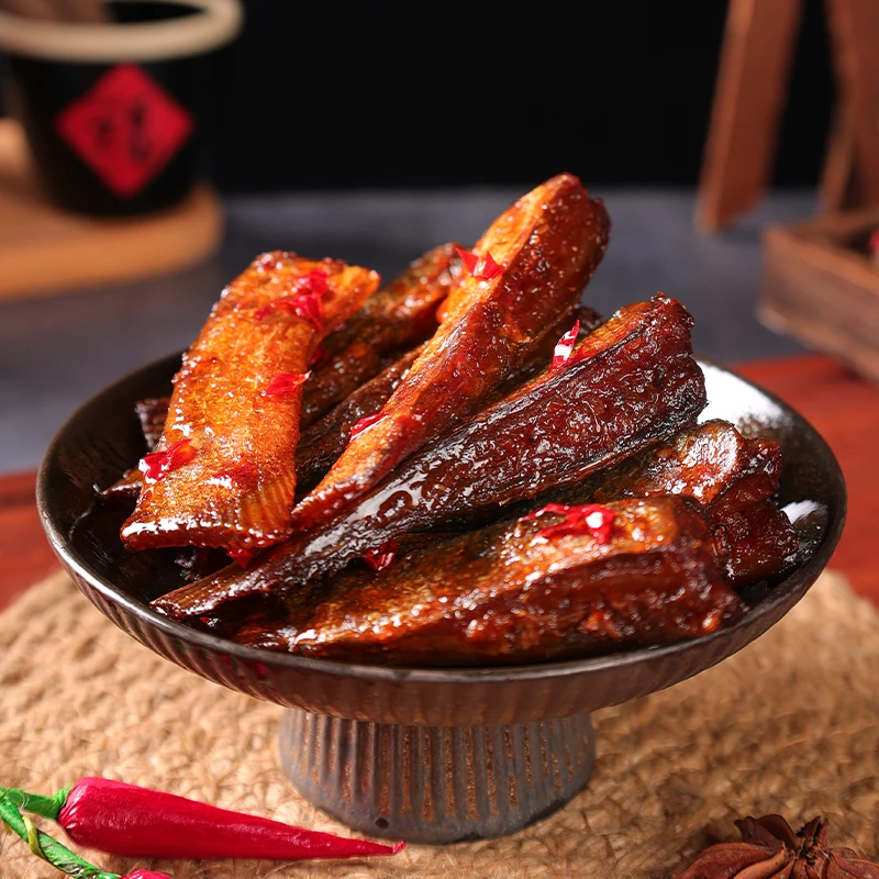 拾光物志湖南香辣鱼尾风干零食麻辣酥香香辣口味爆辣度假吃