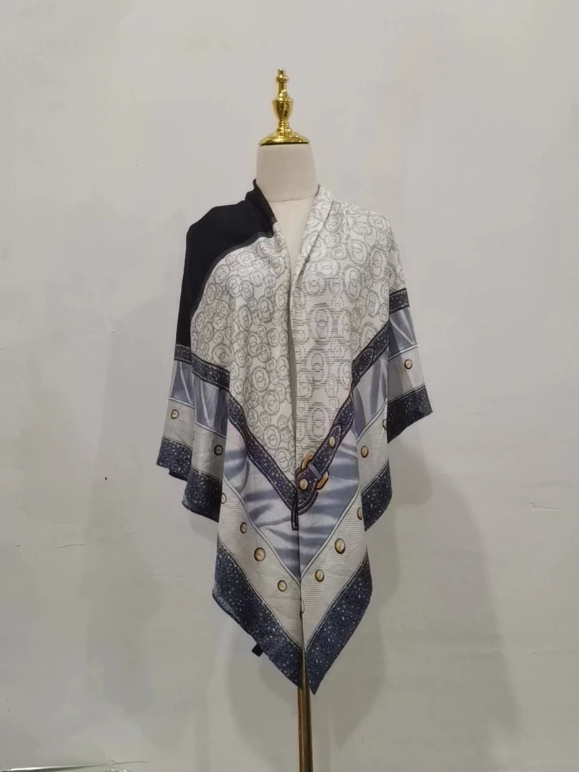 棉麻羊毛防晒时尚百搭女士款围巾大披肩微瑕130-130