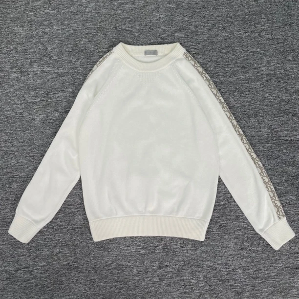 DIOR/迪奥FW21 平纹针织印花长袖针织衫/M码/95新/wk0393