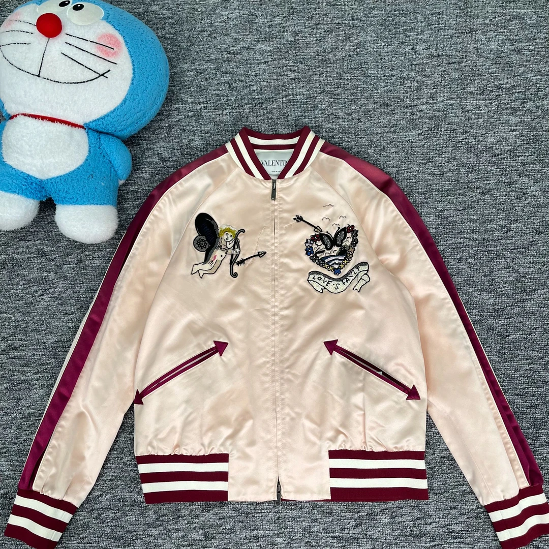 99新 Valentino/华伦天奴 图案刺绣飞行夹克